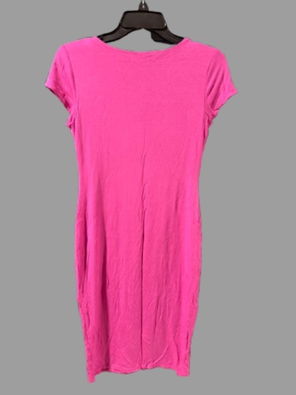 See You Monday| Bright Pink V-Neck Short Sleeve Midi Dress |L| - Picture 2 of 4